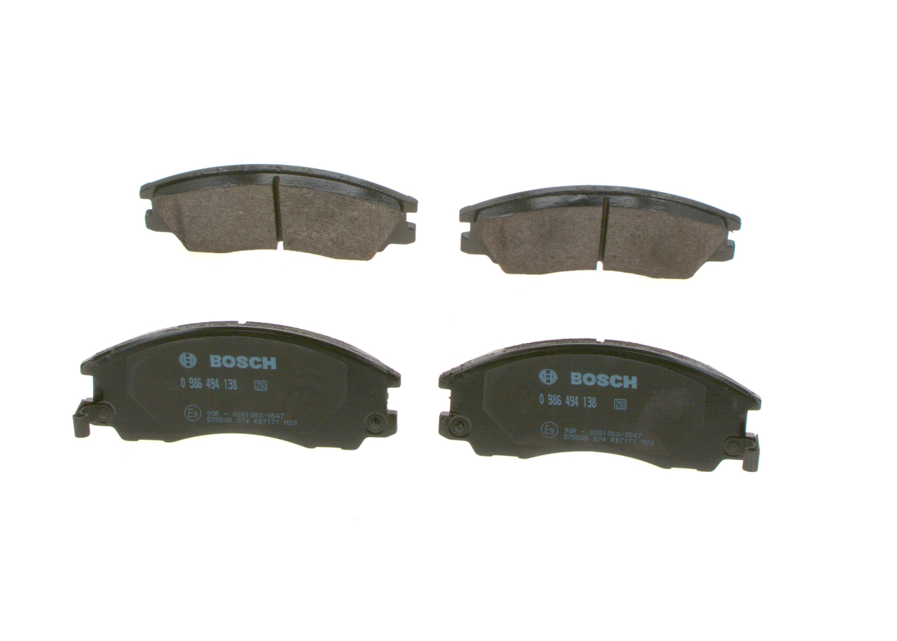 Brake Pad Set, disc brake - 0 986 494 138 BOSCH