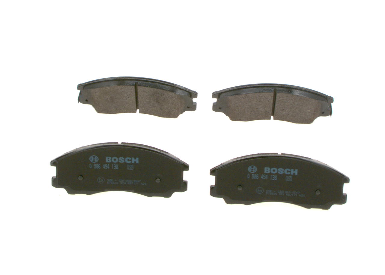 Brake Pad Set, disc brake - 0 986 494 138 BOSCH