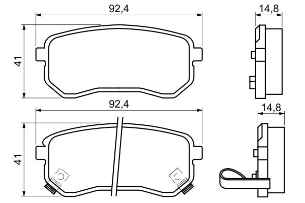 Brake Pad Set, disc brake - 0 986 494 145 BOSCH