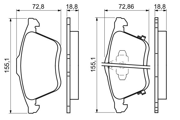 Brake Pad Set, disc brake - 0 986 494 149 BOSCH