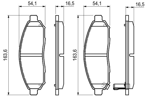 Brake Pad Set, disc brake - 0 986 494 151 BOSCH