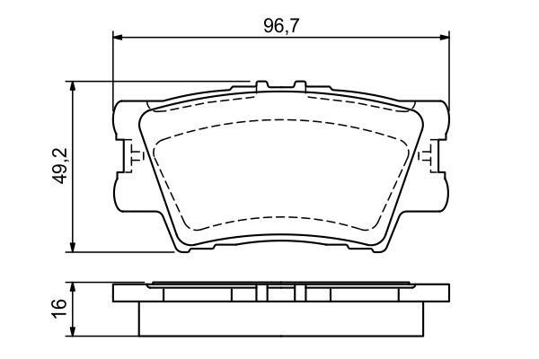 Brake Pad Set, disc brake - 0 986 494 154 BOSCH