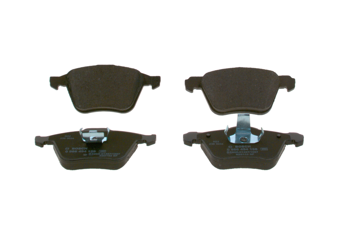 Brake Pad Set, disc brake - 0 986 494 158 BOSCH