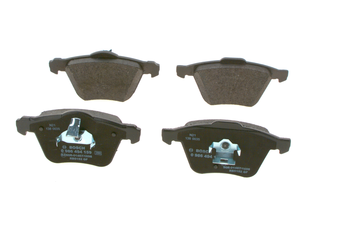 Комплект тормозных колодок, дисковый тормоз - 0 986 494 159 BOSCH
