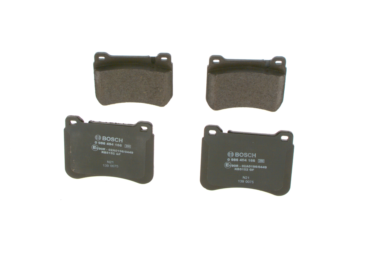 Kit pastiglie freno, Freno a disco - 0 986 494 166 BOSCH