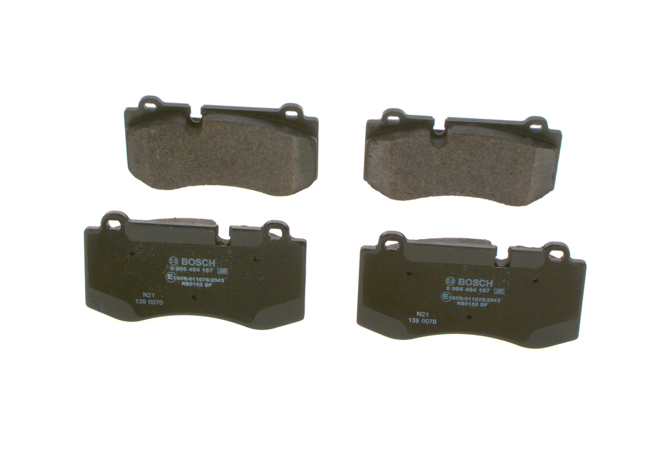 Brake Pad Set, disc brake - 0 986 494 167 BOSCH