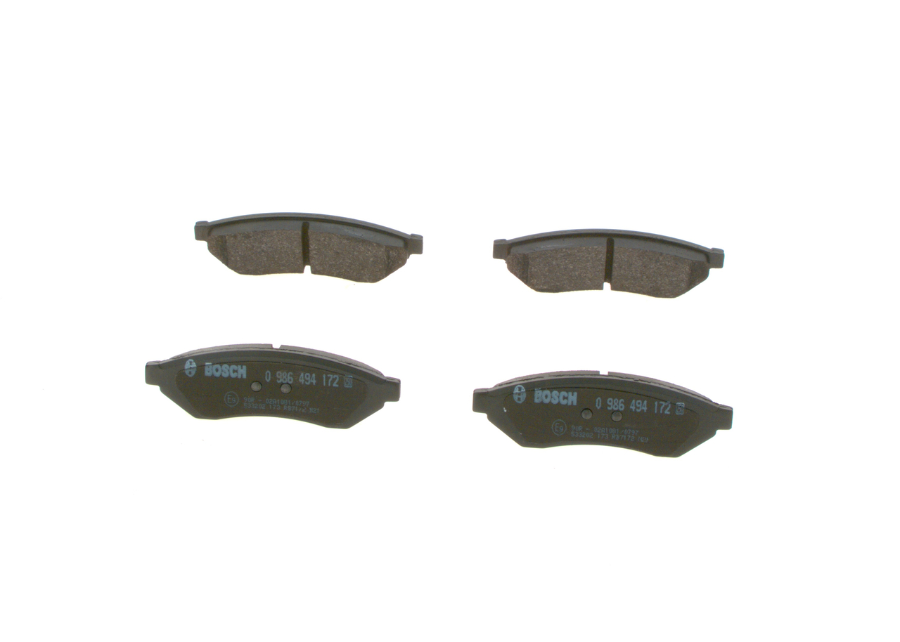 Kit pastiglie freno, Freno a disco - 0 986 494 172 BOSCH