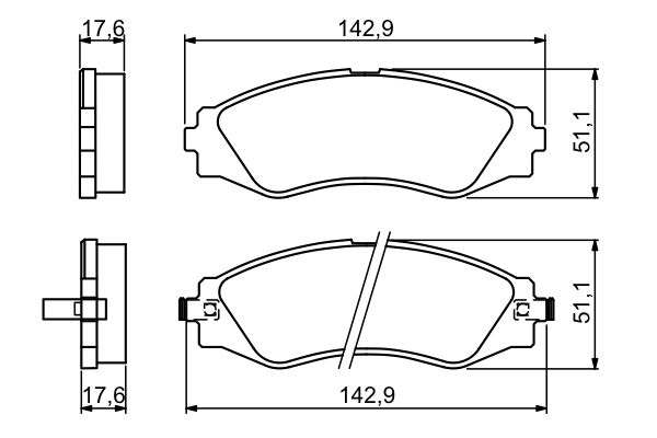 Brake Pad Set, disc brake - 0 986 494 173 BOSCH