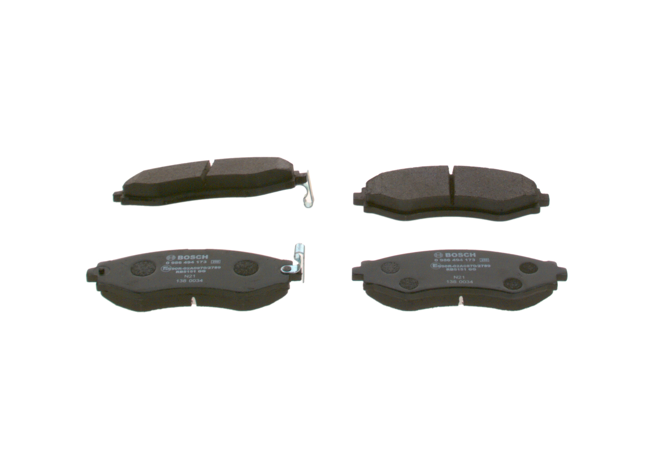 Brake Pad Set, disc brake - 0 986 494 173 BOSCH