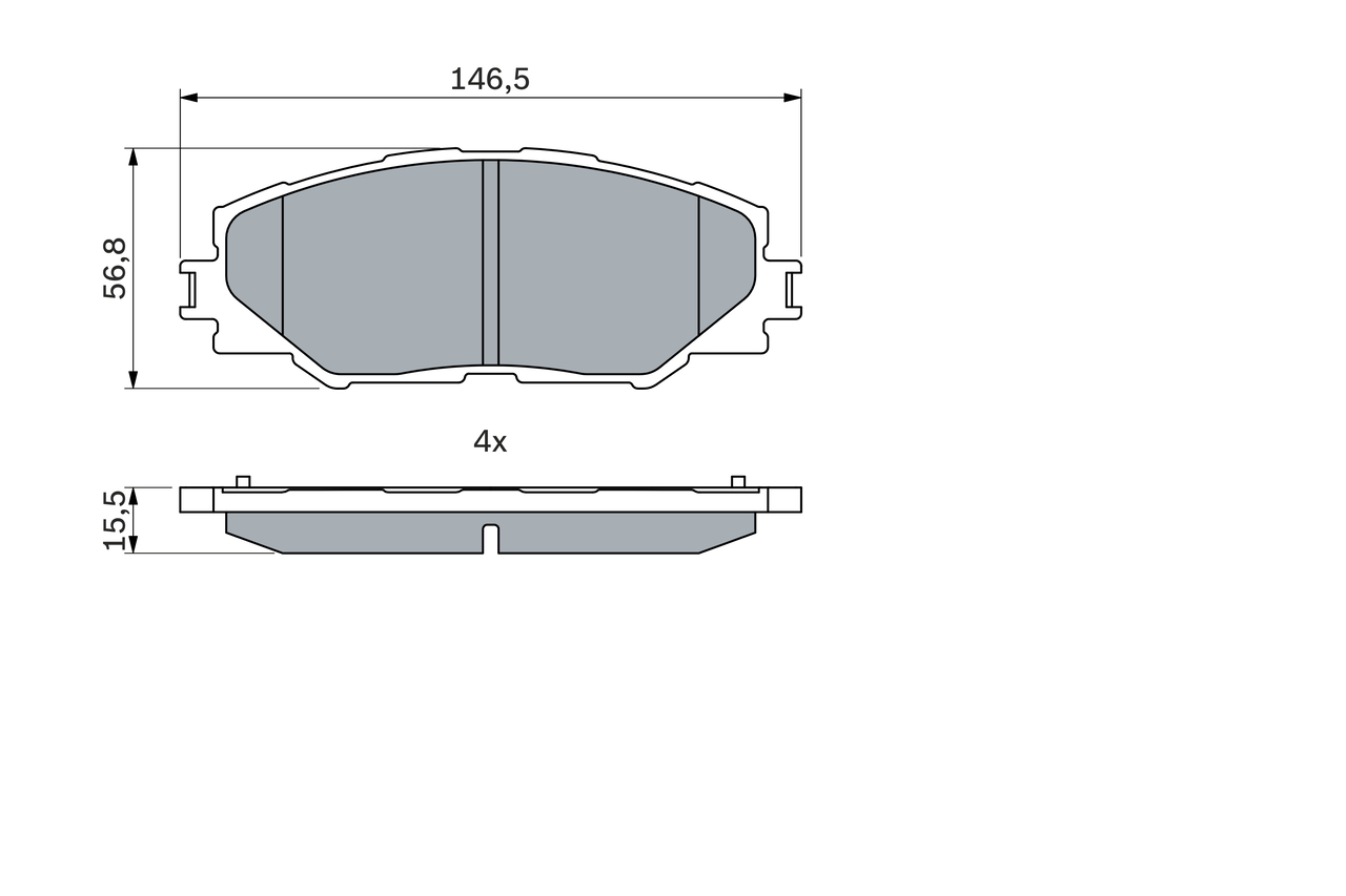 Brake Pad Set, disc brake - 0 986 494 174 BOSCH