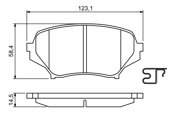 Brake Pad Set, disc brake - 0 986 494 188 BOSCH