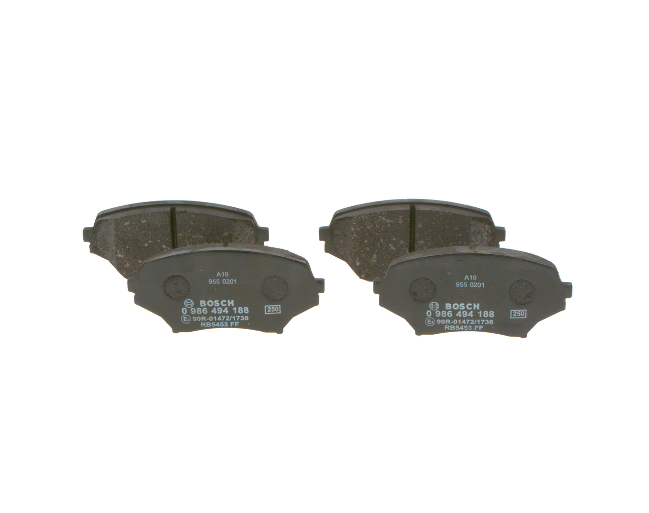 Brake Pad Set, disc brake - 0 986 494 188 BOSCH