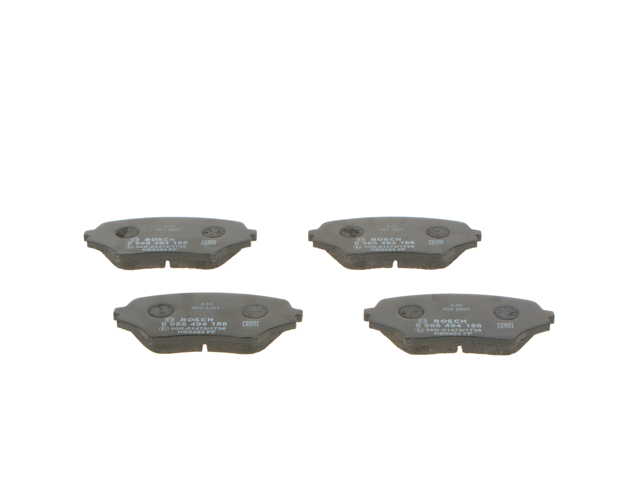 Brake Pad Set, disc brake - 0 986 494 188 BOSCH