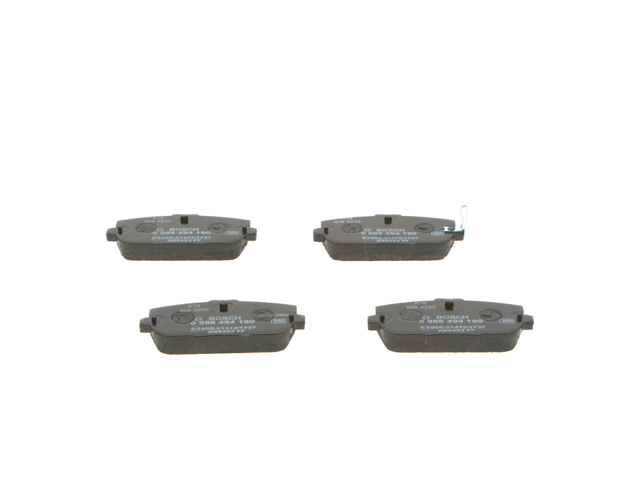 Brake Pad Set, disc brake - 0 986 494 190 BOSCH