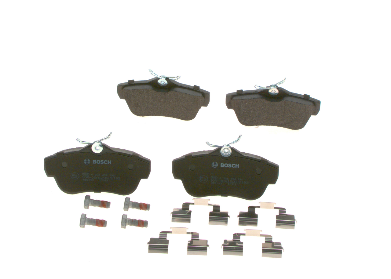 Brake Pad Set, disc brake - 0 986 494 192 BOSCH