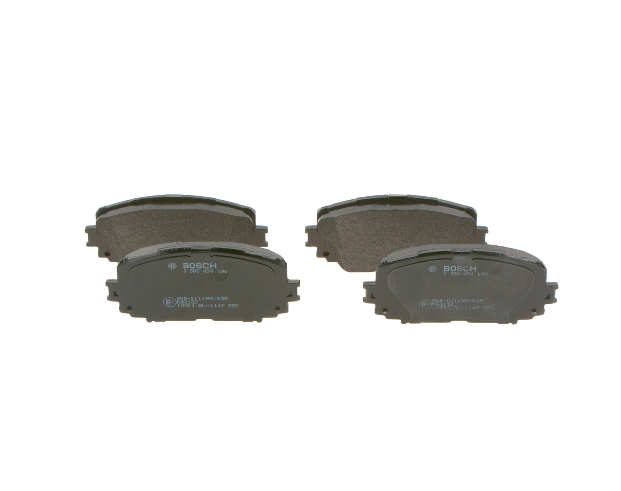 Brake Pad Set, disc brake - 0 986 494 196 BOSCH