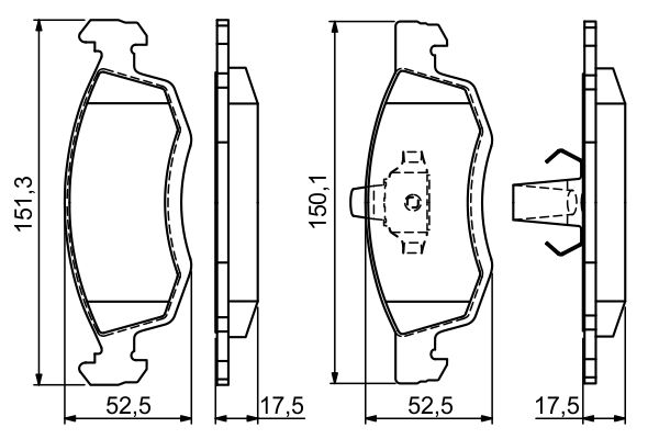 Brake Pad Set, disc brake - 0 986 494 197 BOSCH