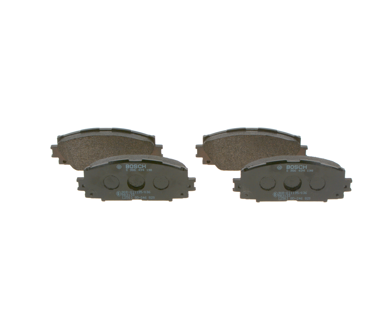 Brake Pad Set, disc brake - 0 986 494 198 BOSCH