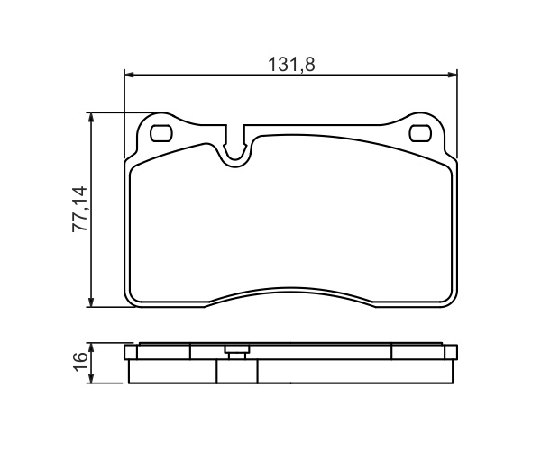 Brake Pad Set, disc brake - 0 986 494 207 BOSCH