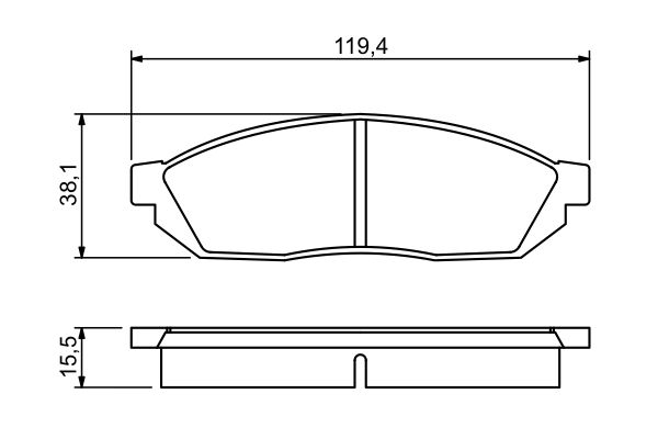 Brake Pad Set, disc brake - 0 986 494 208 BOSCH