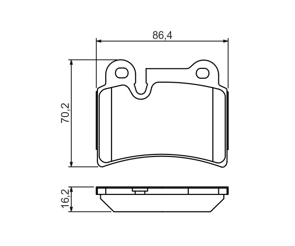 Brake Pad Set, disc brake - 0 986 494 210 BOSCH
