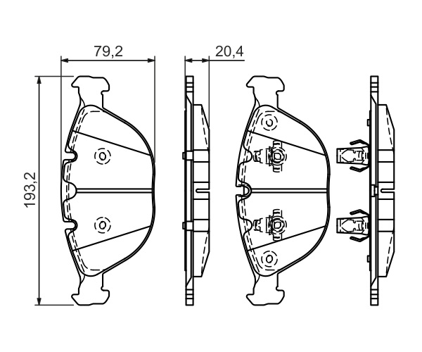 Brake Pad Set, disc brake - 0 986 494 217 BOSCH