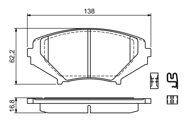 Brake Pad Set, disc brake - 0 986 494 220 BOSCH