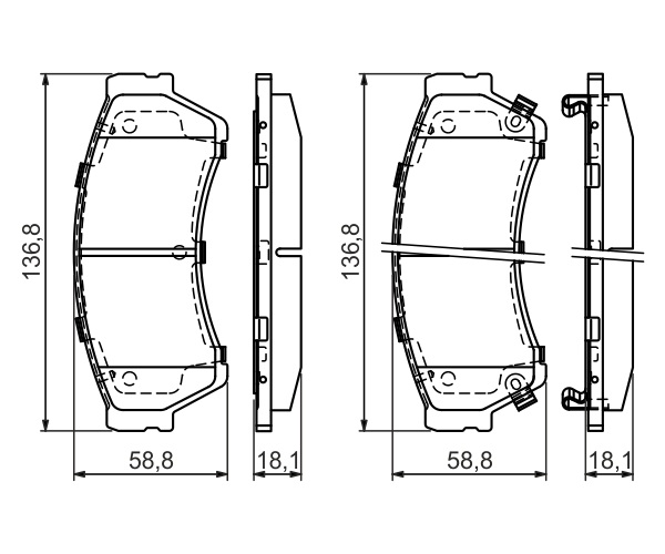 Brake Pad Set, disc brake - 0 986 494 221 BOSCH