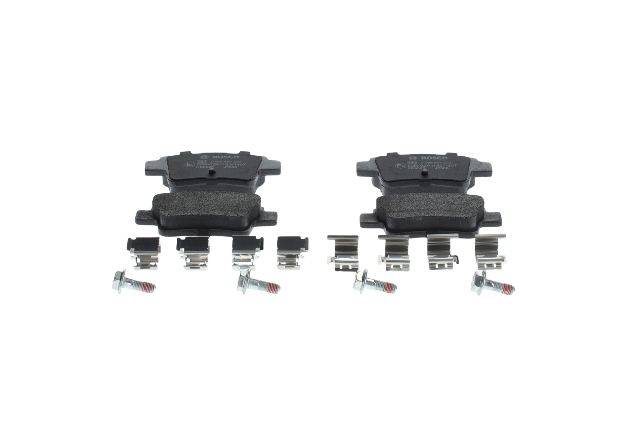 Комплект тормозных колодок, дисковый тормоз - 0 986 494 222 BOSCH