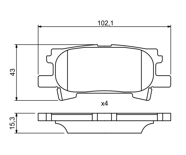 Brake Pad Set, disc brake - 0 986 494 224 BOSCH