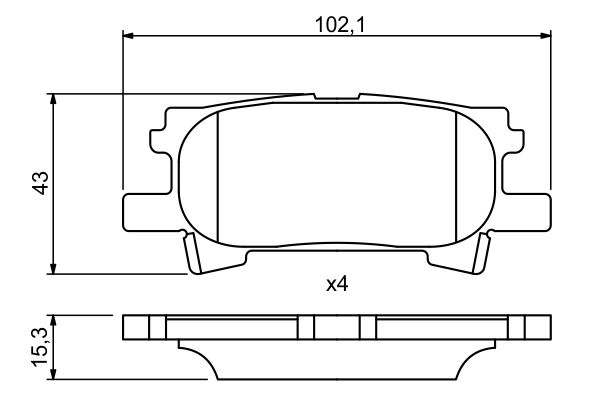 Brake Pad Set, disc brake - 0 986 494 224 BOSCH