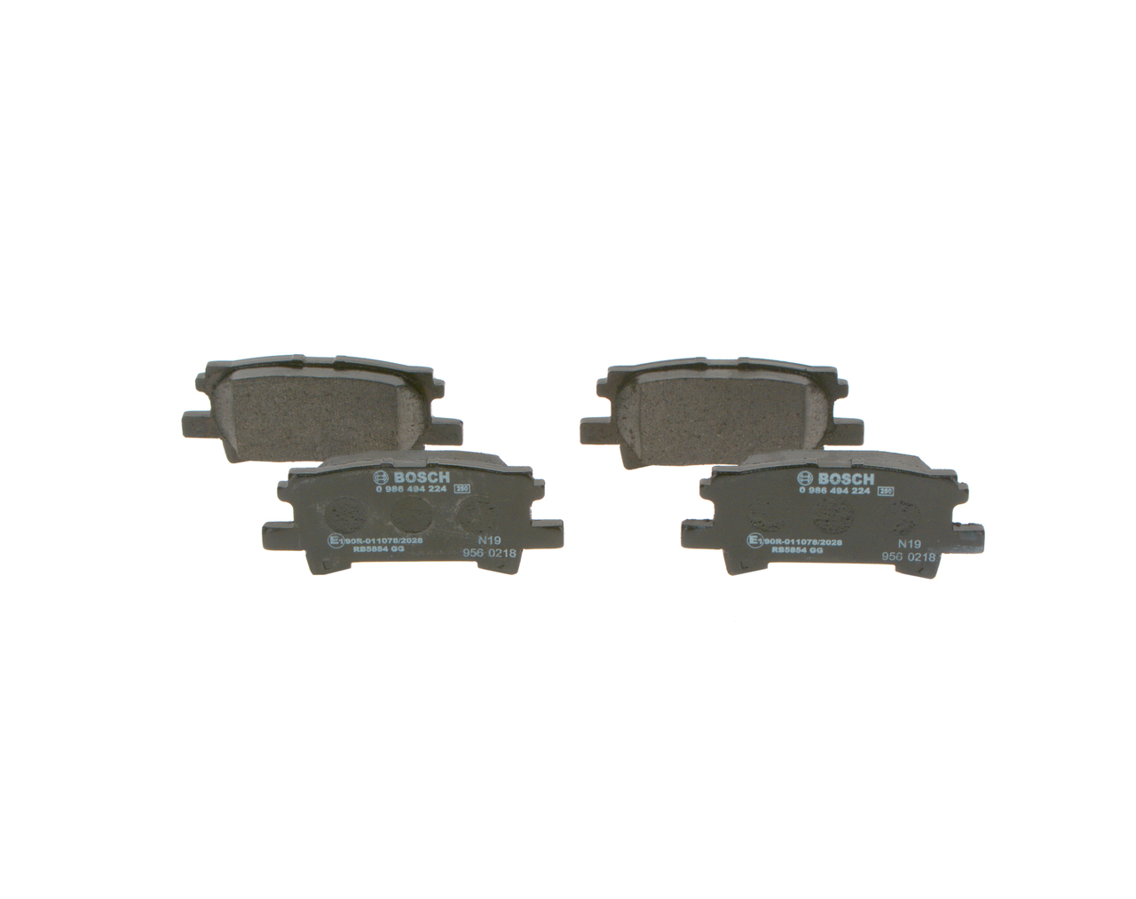 Brake Pad Set, disc brake - 0 986 494 224 BOSCH