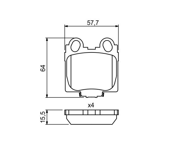 Brake Pad Set, disc brake - 0 986 494 231 BOSCH