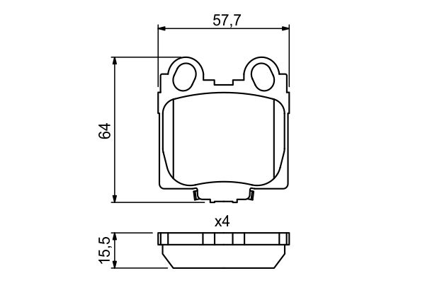 Brake Pad Set, disc brake - 0 986 494 231 BOSCH