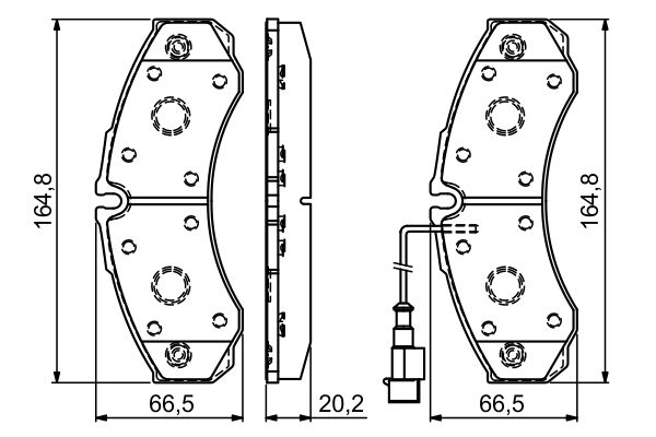 Brake Pad Set, disc brake - 0 986 494 239 BOSCH