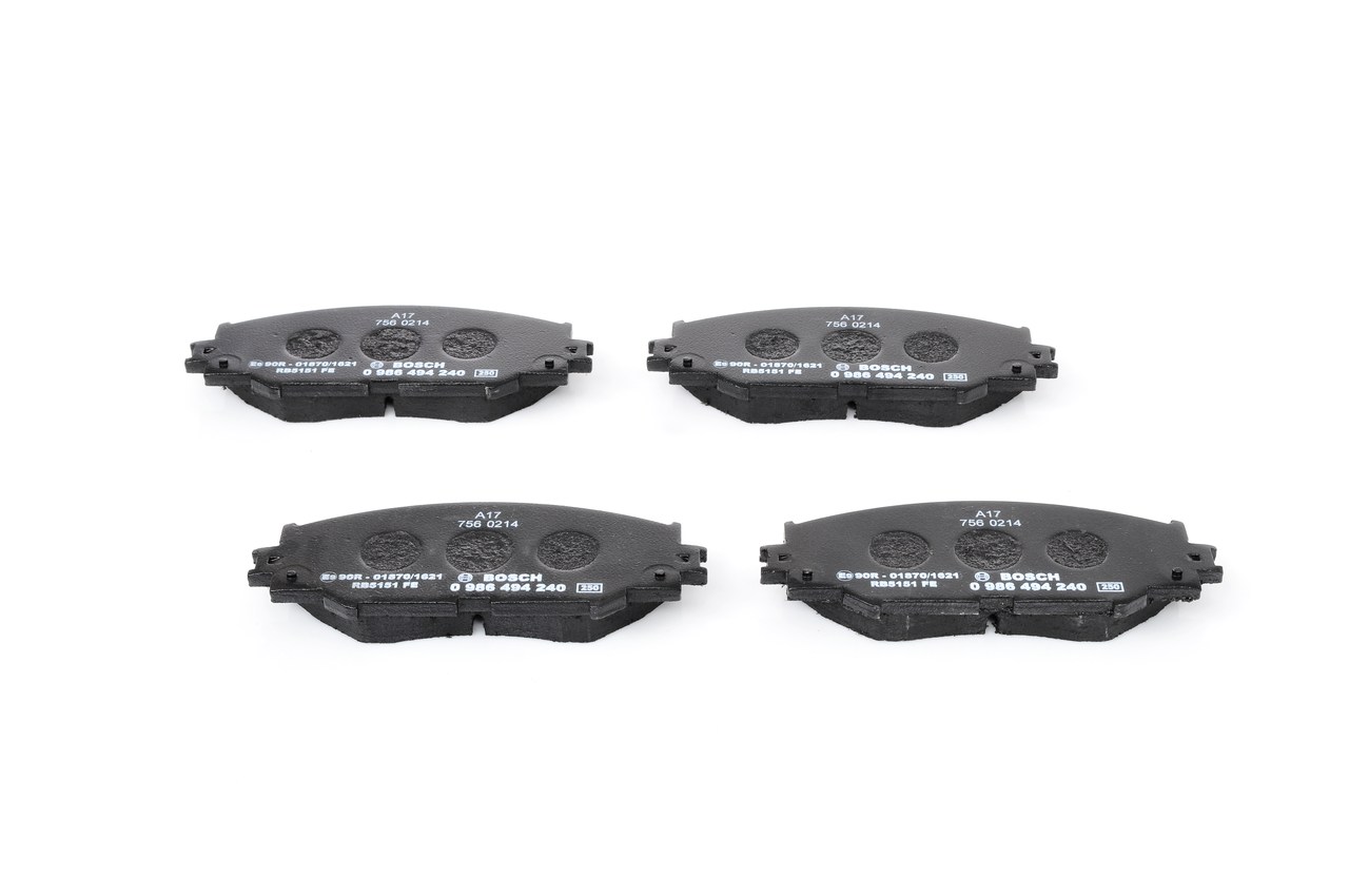 Brake Pad Set, disc brake - 0 986 494 240 BOSCH