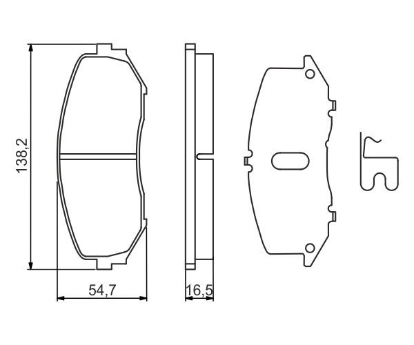 Brake Pad Set, disc brake - 0 986 494 241 BOSCH