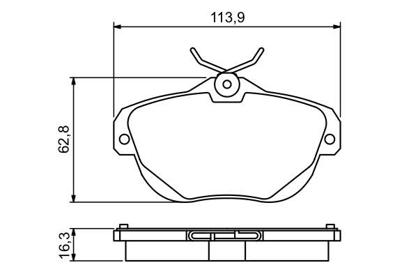 Brake Pad Set, disc brake - 0 986 494 243 BOSCH
