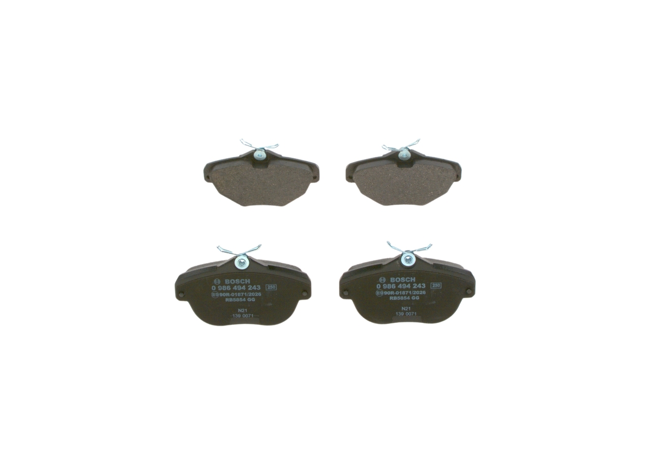 Kit pastiglie freno, Freno a disco - 0 986 494 243 BOSCH