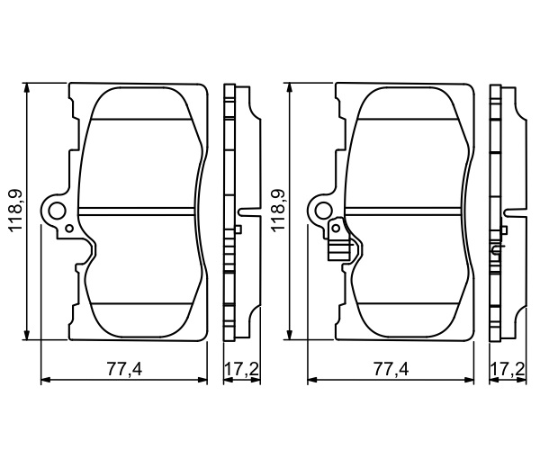 Brake Pad Set, disc brake - 0 986 494 252 BOSCH