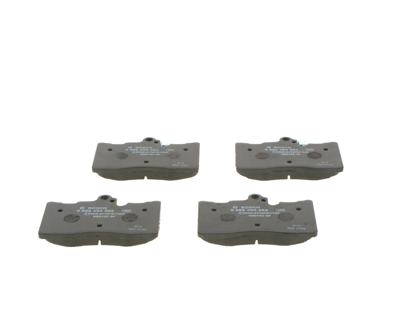 Brake Pad Set, disc brake - 0 986 494 252 BOSCH