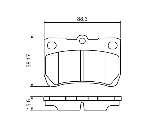 Brake Pad Set, disc brake - 0 986 494 253 BOSCH