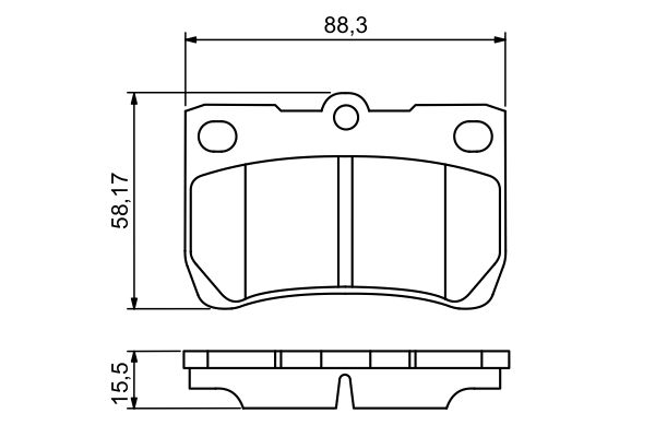 Brake Pad Set, disc brake - 0 986 494 253 BOSCH