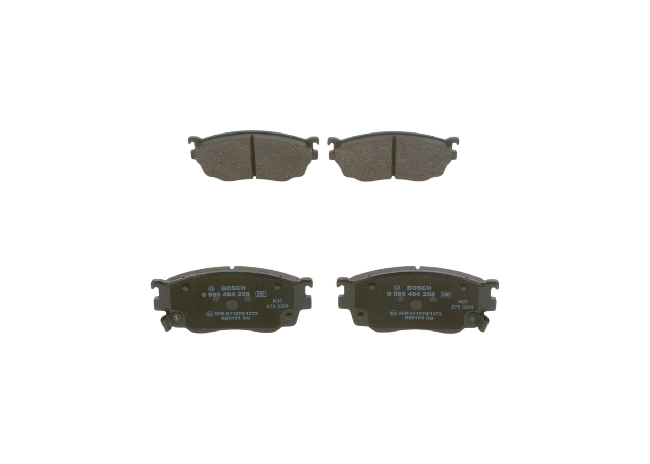 Kit pastiglie freno, Freno a disco - 0 986 494 258 BOSCH
