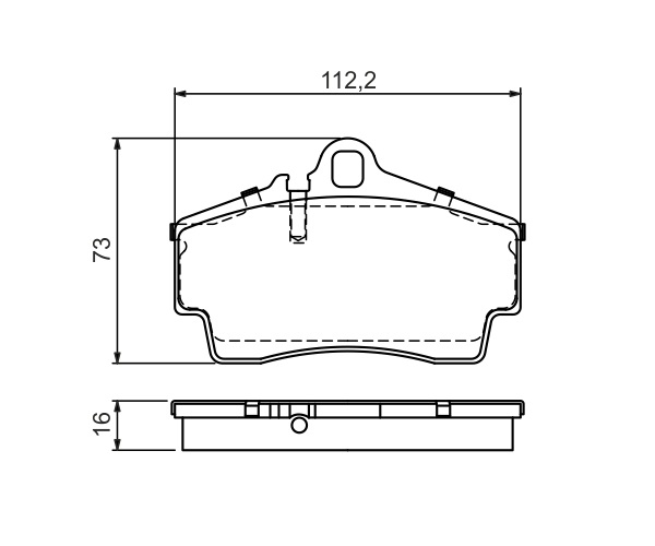 Brake Pad Set, disc brake - 0 986 494 265 BOSCH