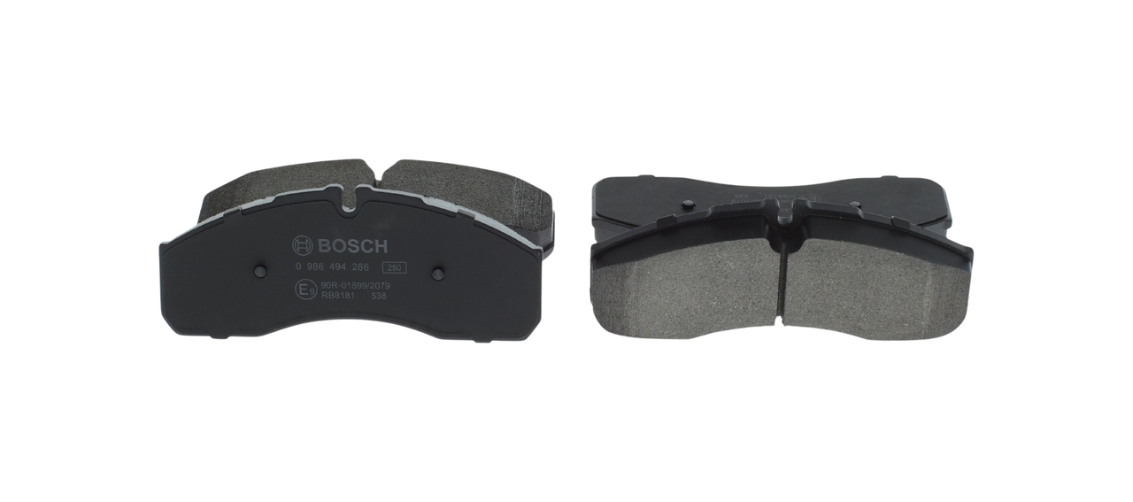 stabdžių trinkelių rinkinys, diskinis stabdys - 0 986 494 266 BOSCH