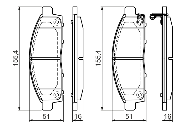 Brake Pad Set, disc brake - 0 986 494 268 BOSCH