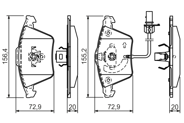 Brake Pad Set, disc brake - 0 986 494 271 BOSCH