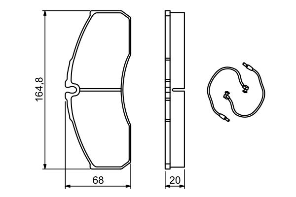 Brake Pad Set, disc brake - 0 986 494 273 BOSCH