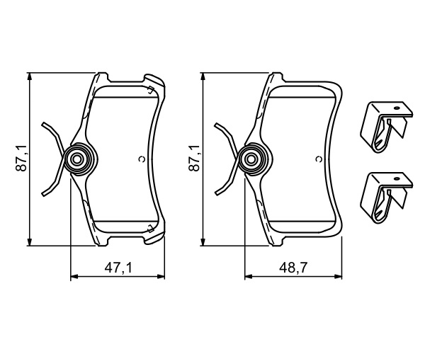 Brake Pad Set, disc brake - 0 986 494 274 BOSCH